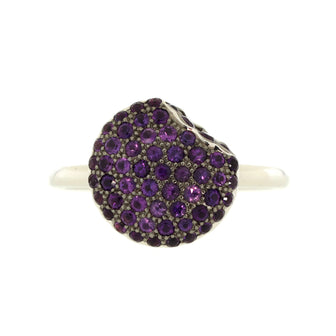 Boucheron Tentation Macaron Ring 18K White Gold and Amethyst Small