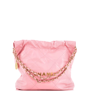 Chanel 22 Chain Hobo Quilted Calfskin Small