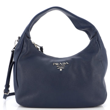 Prada Convertible Zipped Hobo Vitello Phenix Medium