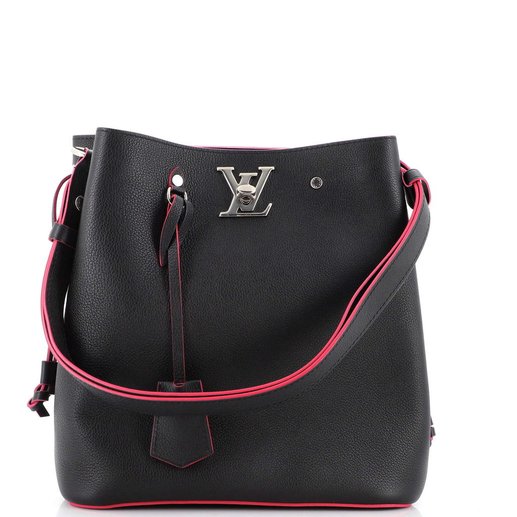 Louis Vuitton LV Lockme bucket bag Black Leather ref.277459 - Joli