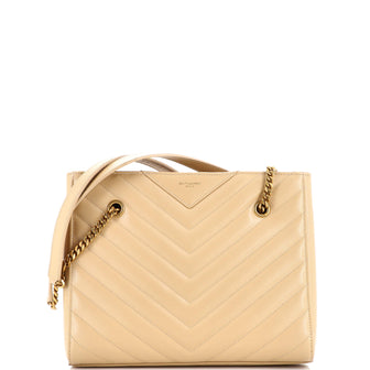 Saint Laurent Tribeca Shopping Tote Matelasse Chevron Leather Small