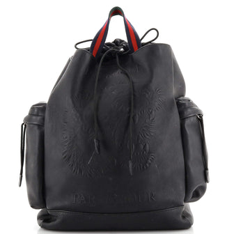 Gucci Animalier Web Drawstring Backpack Leather Large
