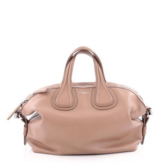 Givenchy Nightingale Satchel Waxed Leather Small Neutral 2137501