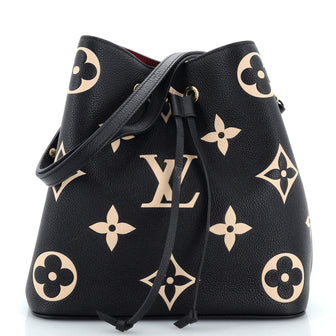 Louis Vuitton NeoNoe Handbag Bicolor Monogram Empreinte Giant MM