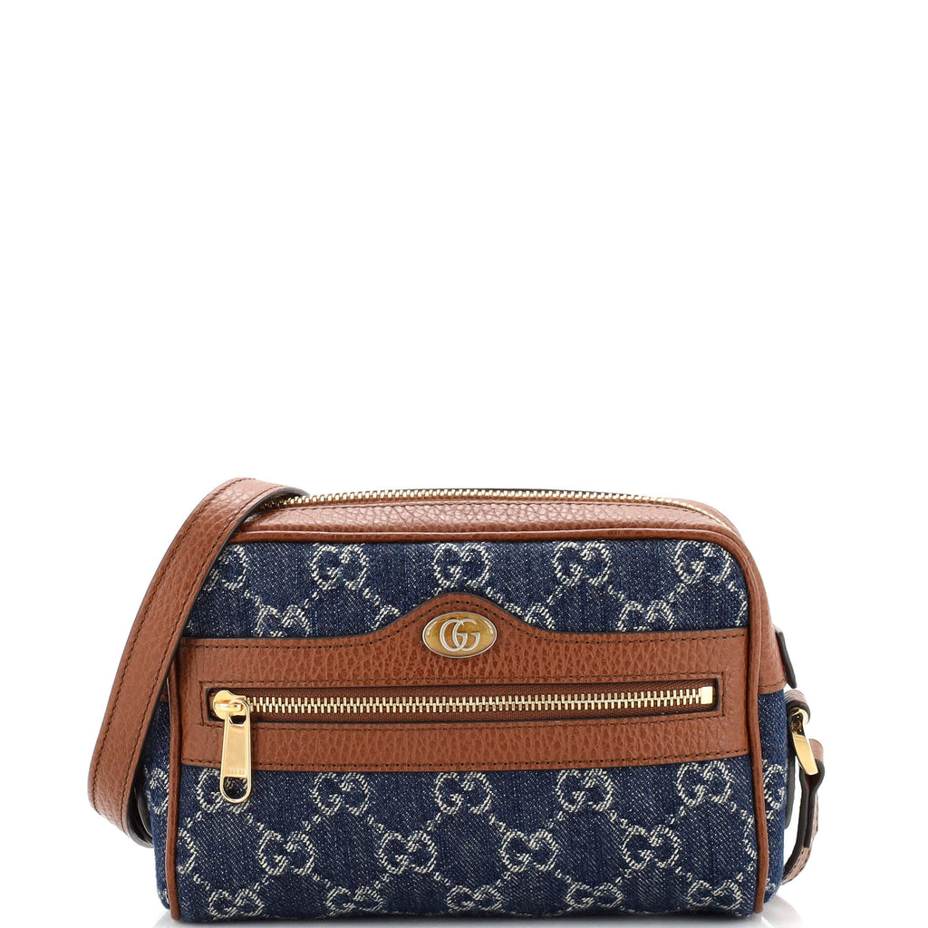 Gucci Ophidia Gg Jacquard Denim Mini Bag in Blue
