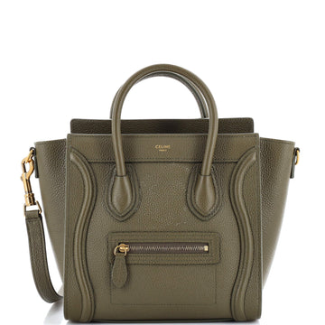 Celine Luggage Bag Grainy Leather Nano