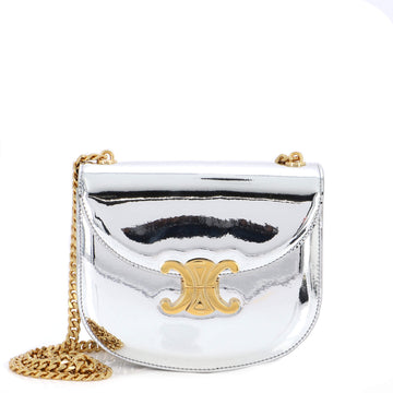 Celine Besace Triomphe Shoulder Bag Mirrored Leather Teen