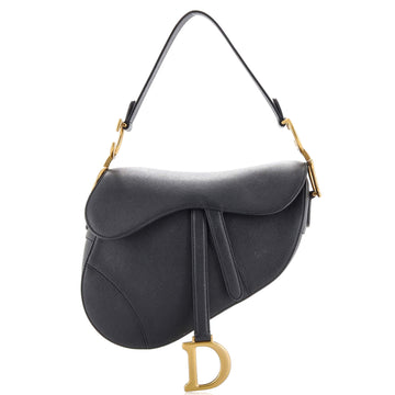 Christian Dior Saddle Handbag Leather Medium