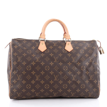 Louis Vuitton Speedy Handbag Monogram Canvas 40 Brown