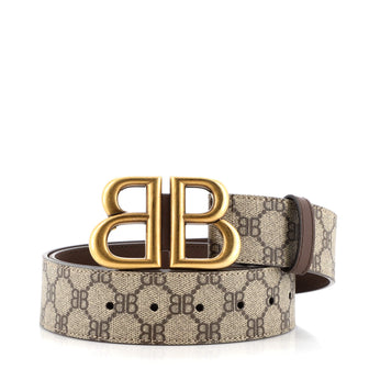 Balenciaga x Gucci The Hacker Project BB Belt BB Coated Canvas Wide