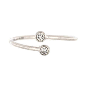 Tiffany & Co. Elsa Peretti Diamond Hoop Ring Platinum with Diamonds