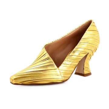 Bottega Veneta Women's Folded Almond Pumps Lame