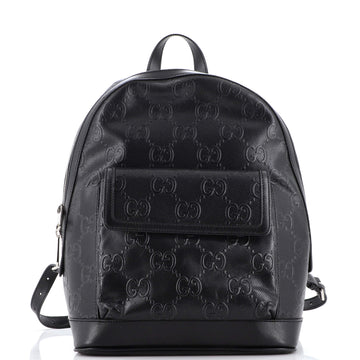Gucci Pocket Backpack GG Embossed Perforated Leather Large