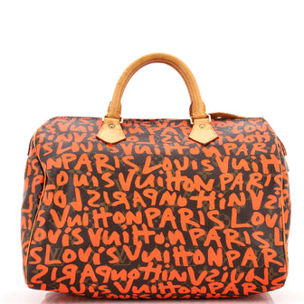 Louis Vuitton Speedy Handbag Limited Edition Monogram Graffiti 30