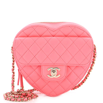 CC in Love Heart Bag Quilted Lambskin