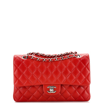 Chanel Classic Double Flap Bag Quilted Caviar Medium