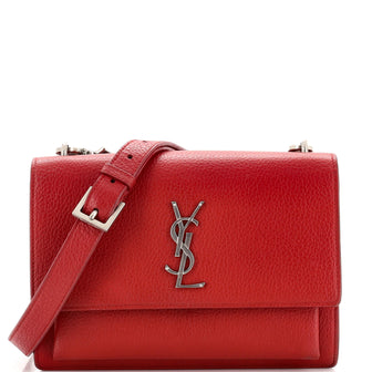 Saint Laurent Sunset Satchel Leather Medium