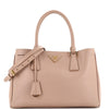 Prada Gardener's Tote Saffiano Leather Medium Neutral 2139601