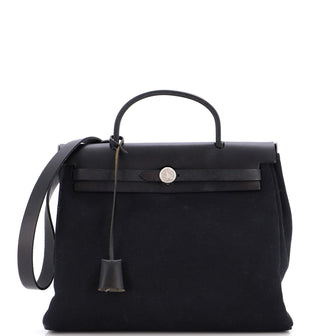 Hermes Herbag Toile and Leather PM