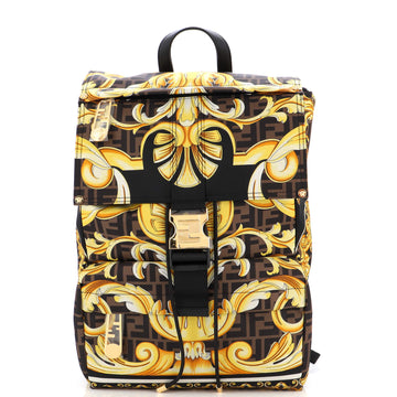 Fendi x Versace Fendace Fendiness Backpack Printed Zucca Nylon Medium