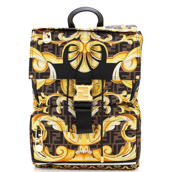 Fendi x Versace Fendace Fendiness Backpack Printed Zucca Nylon Medium