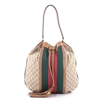 Gucci Rania Shoulder Bag Web GG Canvas Brown 2140001