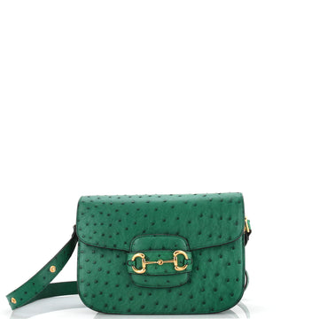 Gucci Horsebit 1955 Shoulder Bag Ostrich Small
