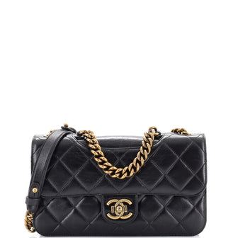 Chanel Black CC Straight Line Flap Small Bag – The Closet