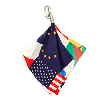 Louis Vuitton Silk Flags Bag Charm Silk and Metal