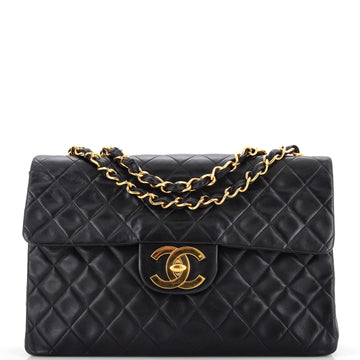 Chanel Vintage Classic Single Flap Bag Quilted Lambskin Maxi