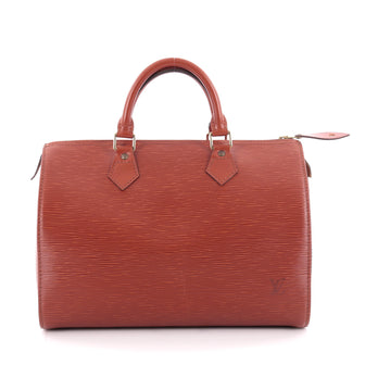 Louis Vuitton Speedy Handbag Epi Leather 30 Brown 2140501