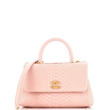 Chanel Coco Top Handle Bag Python Mini