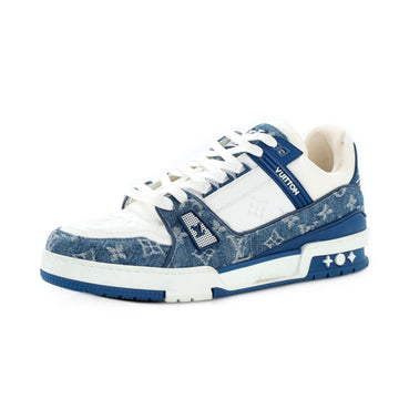 Louis Vuitton Men's LV Trainer Sneakers Monogram Empreinte Leather and Monogram Denim