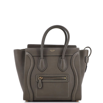 Celine Luggage Bag Grainy Leather Micro