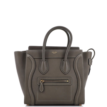 Celine Luggage Bag Grainy Leather Micro