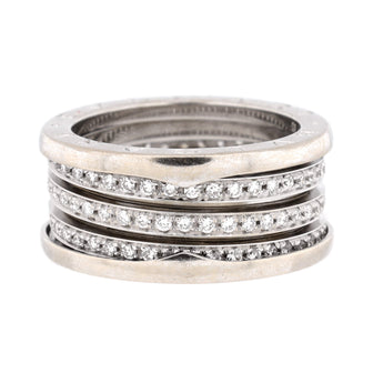 Bvlgari B.Zero1 Four Band Ring 18K White Gold and Diamonds