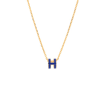 Hermes Pop H Pendant Chain Necklace Metal and Enamel Mini