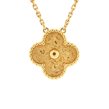 Van Cleef & Arpels Vintage Alhambra Pendant Necklace 18K Yellow Gold