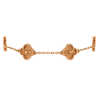 Van Cleef & Arpels Sweet Alhambra 6 Motifs Bracelet 18K Rose Gold