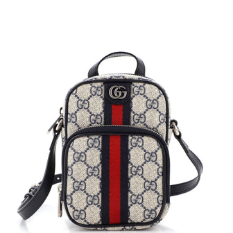 Gucci Ophidia Top Handle Crossbody Bag GG Coated Canvas Mini