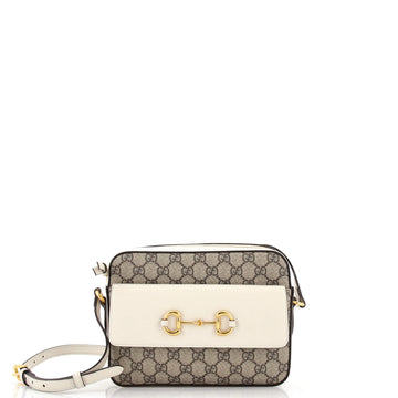 Gucci Horsebit 1955 Flap Pocket Camera Bag GG Coated Canvas Small