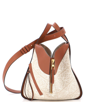 Loewe Hammock Bag Leather and Anagram Jacquard Small
