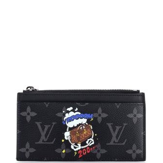 Louis Vuitton Coin Card Holder Limited Edition Comic Trunk Printed Monogram Eclipse Canvas