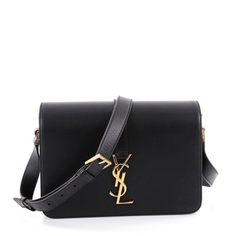 Saint Laurent Monogram Universite Handbag Leather Medium Black 2142101