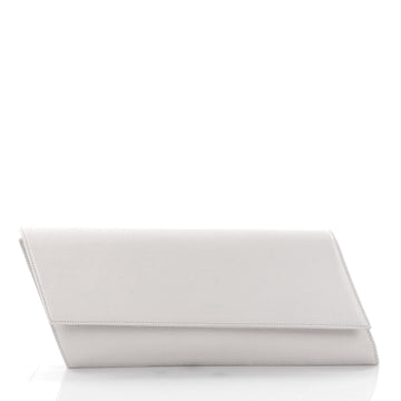 Saint Laurent Diagonale Clutch Leather White 2142702