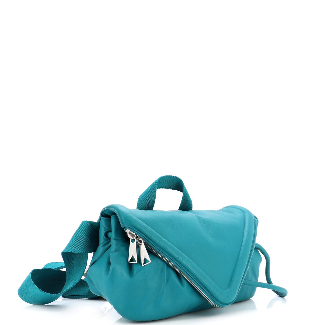 Bottega Beak Belt Bag Leather Blue 2142811