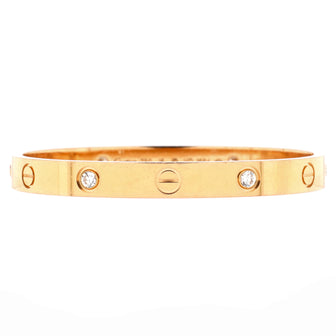 Cartier Love 4 Diamond Bracelet 18K Yellow Gold with Diamonds