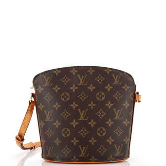 Pre-owned Louis Vuitton Drouot Cloth Crossbody Bag In Brown