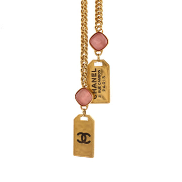 Chanel 31 Rue Cambon Plate Necklace Metal with Resin