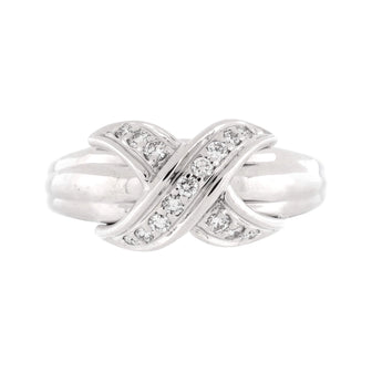 Tiffany & Co. Signature X Ring 18K White Gold and Diamonds